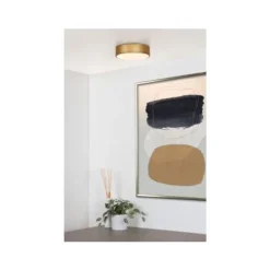 Lucide UNAR Plafonnière-Mat Go.-Ø20-LED Dimb.-12W-2700K Clearance