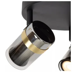 Lucide UPTON Plafondspot-Fumé-3xGU10-40W-Glas Online