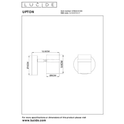Lucide UPTON Wandspot-Fumé-1xGU10-40W-Glas Sale