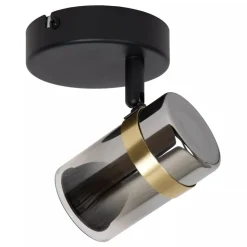 Lucide UPTON Wandspot-Fumé-1xGU10-40W-Glas Sale