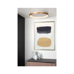 Lucide VIDAL - Plafonnière - Ø 48 cm - LED Dimb. - 1x38W 2700K - Mat Goud / Messing Online