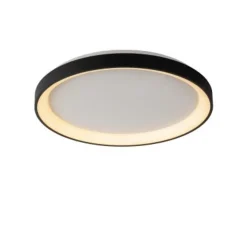 Lucide VIDAL Plafonnière-Zwart-Ø48-LED Dimb.-38W-2700K Online