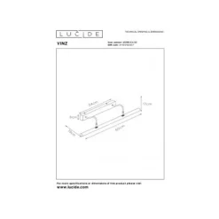 Lucide VINZ Schilderijve.-Mat Go.-4xG9-28W-Metaal