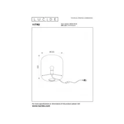 Lucide VITRO Tafellamp-Transp.-Ø35-1xE27-60W-Glas Online