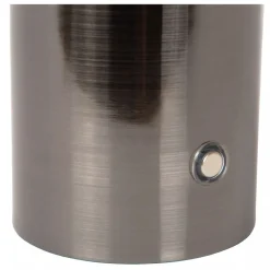 Lucide VIVO - Oplaadbare Tafellamp - Accu/Batterij - Ø 8 cm - LED Dimb. - E27 - 1x1W 2700K - Mat zwart chroom New