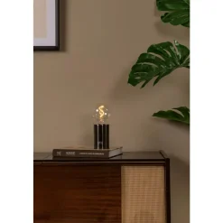 Lucide VIVO - Oplaadbare Tafellamp - Accu/Batterij - Ø 8 cm - LED Dimb. - E27 - 1x1W 2700K - Mat zwart chroom New