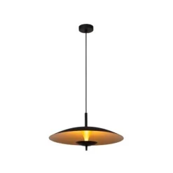 Lucide VULCAN Hanglamp-Zwart-Ø47-LED Dimb.-9W-3000K-Staal Outlet