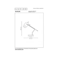 Lucide WAYLON - Bureaulamp - 1xE27 - Zwart Sale