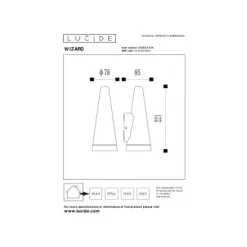 Lucide WIZARD Wandlamp Buiten-Antrac.-LED Dimb.-1xGU10 Online
