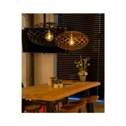 Lucide WOLFRAM - Hanglamp - Ø 65 cm - 1xE27 - Zwart