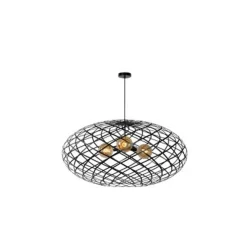 Lucide WOLFRAM - Hanglamp - Ø 100 cm - 3xE27 - Zwart Discount
