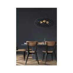 Lucide WOLFRAM - Hanglamp - Ø 100 cm - 3xE27 - Zwart Discount