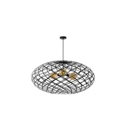 Lucide WOLFRAM - Hanglamp - Ø 100 cm - 3xE27 - Zwart Discount