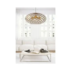 Lucide WOLFRAM - Hanglamp - Ø 100 cm - 3xE27 - Mat Goud / Messing Sale