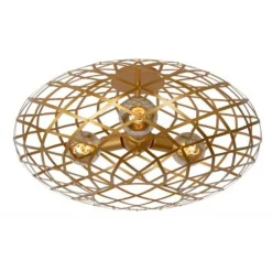 Lucide WOLFRAM - Plafonnière - Ø 65 cm - 3xE27 - Mat Goud / Messing Online