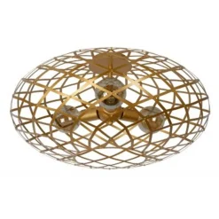 Lucide WOLFRAM - Plafonnière - Ø 65 cm - 3xE27 - Mat Goud / Messing Online
