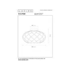 Lucide WOLFRAM - Plafonnière - Ø 30 cm - 1xE27 - Mat Goud / Messing Best