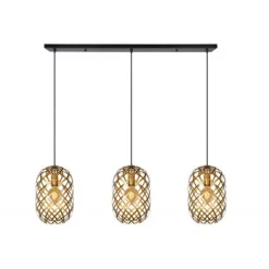 Lucide WOLFRAM Hanglamp-Mat Go.-3xE27-60W-Metaal New