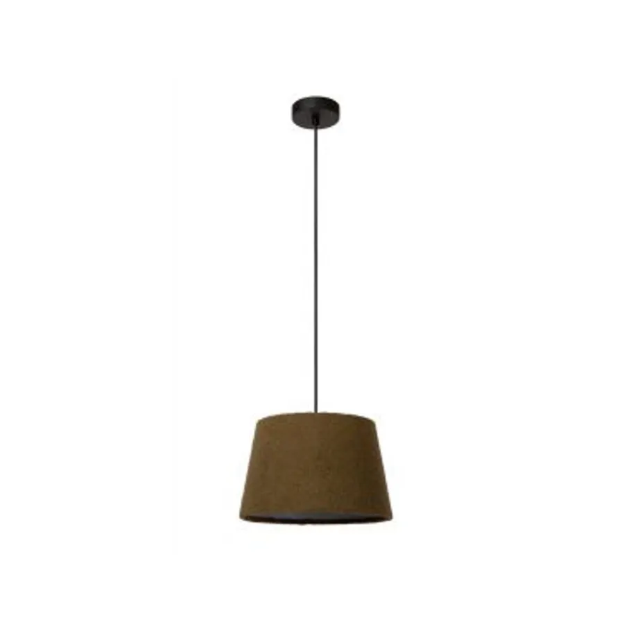 Lucide WOOLLY Hanglamp-Groen-Ø28-1xE27-60W-Katoen Hot