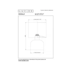 Lucide WOOLLY Tafellamp-Groen-Ø16-1xE14-40W-Katoen Clearance