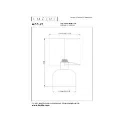 Lucide WOOLLY Tafellamp-Roze-Ø16-1xE14-40W-Katoen Sale