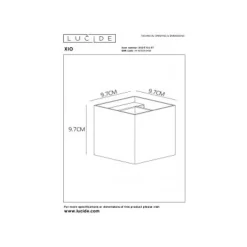 Lucide XIO - Wandlamp - LED Dimb. - G9 - 1x4W 2700K - Koffie