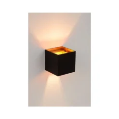 Lucide XIO Wandlicht Vierkant G9/4W 380LM 2700K Zwart Sale