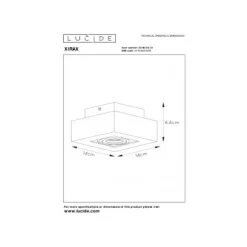Lucide XIRAX Plafondlicht 1xGU10/5W LED DTW Wit Outlet
