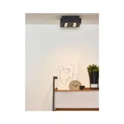 Lucide XIRAX Plafondlicht 4xGU10/5W LED DTW Zwart Outlet