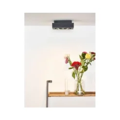 Lucide XIRAX Plafondlicht 2xGU10/5W DTW 3000K Zwart Clearance