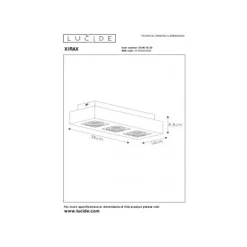 Lucide XIRAX Plafondlicht 3xGU10/5W LED DTW Zwart Clearance