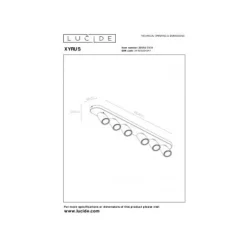 Lucide XYRUS Spot 6xGU10/5W incl. DTW L84 W14 H12.5cm Wit Hot