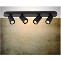 Lucide XYRUS Spot 4xGU10/5W incl.DTW L60 W9 H12.5cm Zwart Best