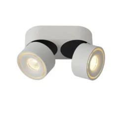 Lucide YUMIKO - Plafondspot - Ø 7,8 cm - LED Dimb. - 2x10W 2700K - Wit Online