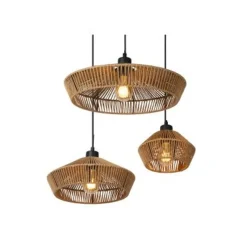 Lucide YUNKAI Hanglamp-Nature.-Ø60-3xE27-60W-Papier