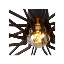 Lucide ZIDANE - Plafonnière - Ø 45 cm - 1xE27 - Zwart