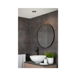 Lucide ZIVA Inbouwspot Rond GU10/5W IP44 Ø8.5cm Zwart Clearance