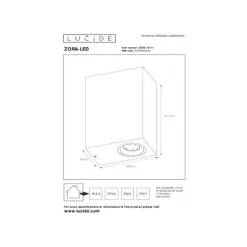 Lucide ZORA-LED - Wandspot Buiten - LED Dimb. - GU10 - 2x5W 3000K - IP44 - Wit Best