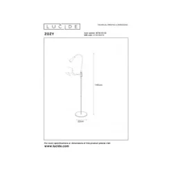 Lucide ZOZY - Leeslamp - LED Dimb. - 1x3W 3000K - 3 StepDim - Zwart Online