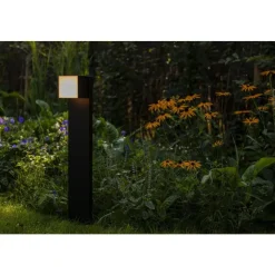 Lutec CUBA Tuinpaal Mat zwart LED 12,2W Outlet