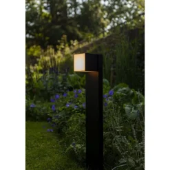 Lutec CUBA Tuinpaal Mat zwart LED 12,2W Outlet