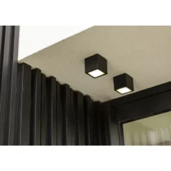 Lutec GEMINI Plafondlamp Zwart LED 7W