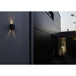 Lutec GEMINI Wandlamp Mat zwart LED 10W Clearance