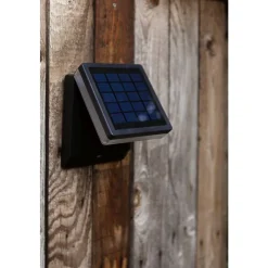 Lutec MOZE Solar wandlamp Mat zwart LED 8W Online