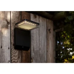 Lutec MOZE Solar wandlamp Mat zwart LED 8W Online