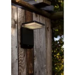 Lutec MOZE Solar wandlamp Mat zwart LED 8W Online