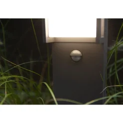 Lutec QUBO Tuinpaal met sensor Donkergrijs LED 17W Hot