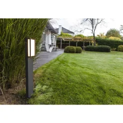 Lutec QUBO Tuinpaal met sensor Donkergrijs LED 17W Hot