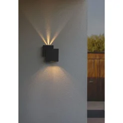 Lutec RIALTO Wandlamp Zwart LED 18W