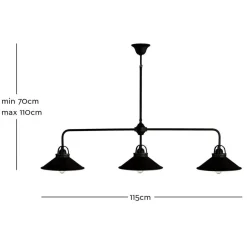 Marckdael BILIARDO INDOOR 0187/3F DARK BRONZE 3*E27 + METAL SHELL D Discount